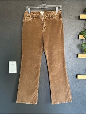 J. Jill Corduroy Pants Petite 6P Brown Stretch Straight Leg Casual Fall